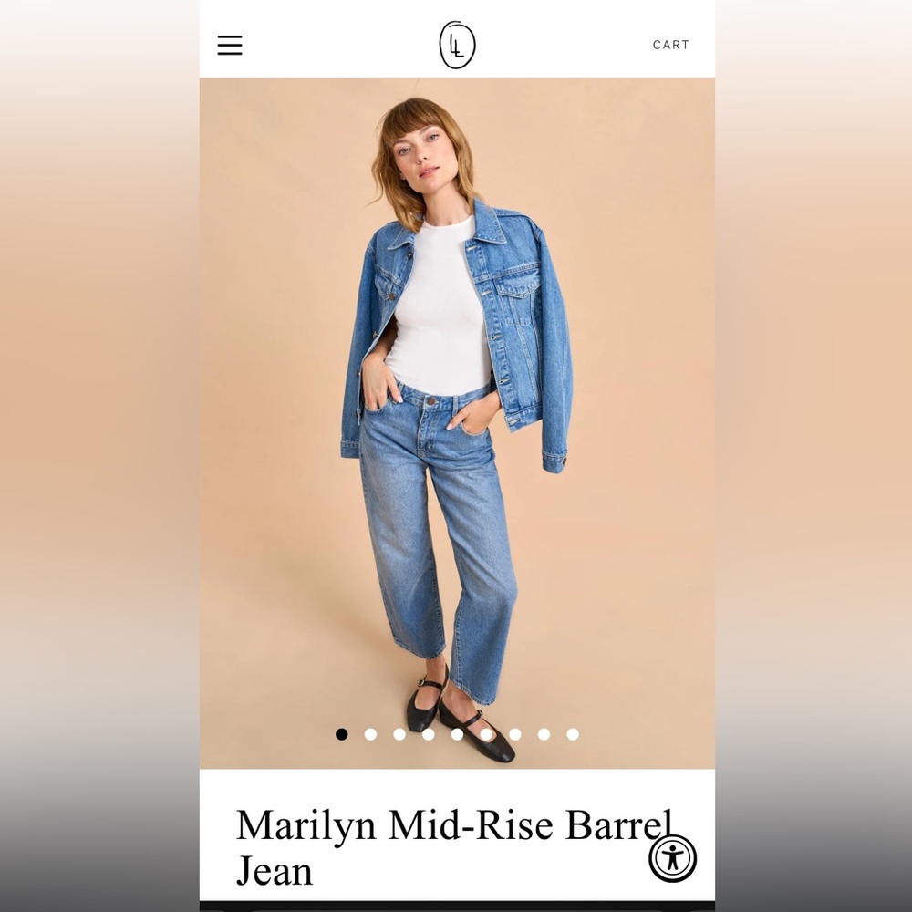 NWT La Ligne Marilyn Barrel Jeans in color Walter READ DESCRIPTION